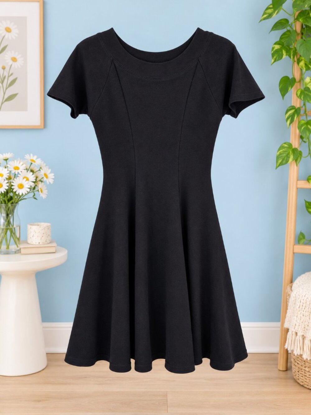 Style New York Black Fit & Flare Dress – Size M
